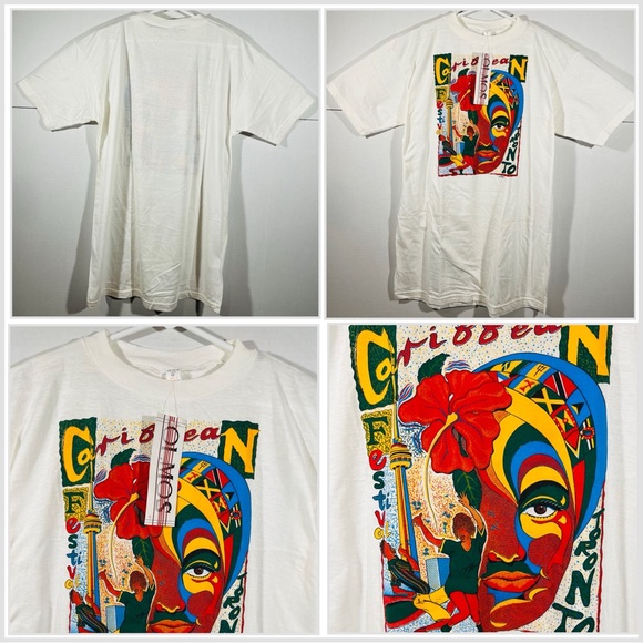 olmos Other - VTG Caribbean Music Festival Toronto Canada Cultures Ashley Artwork T Shirt Sz M